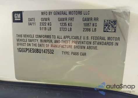 2011 Cadillac Dts Platinum Collection z USA, uszkodzony, nr VIN 1G6KP5ES6BU147532